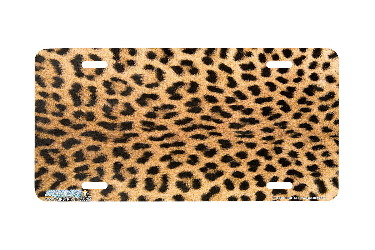 Airstrike® 581-"Leopard Print" License Plate