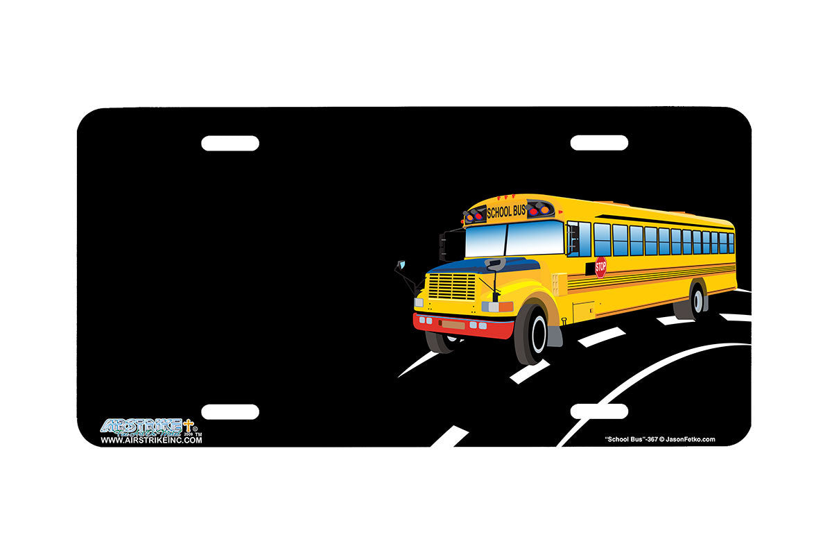 Airstrike® 367-"School Bus" School Bus License Plates