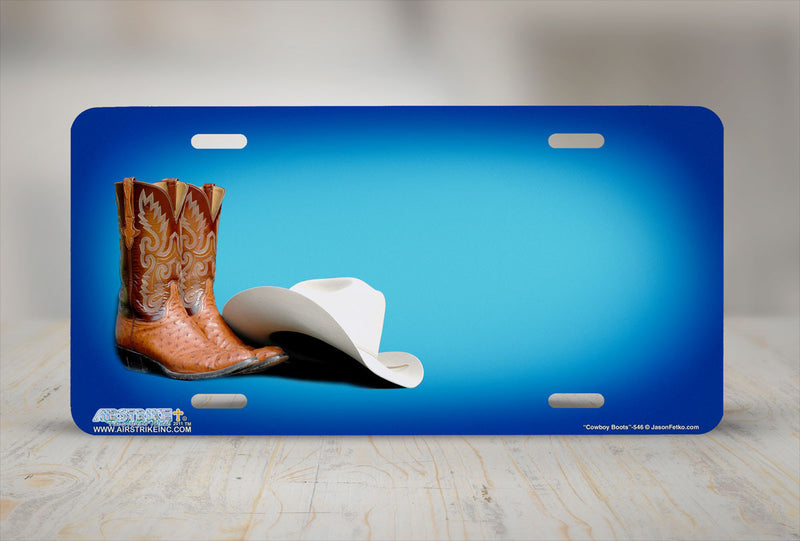 Airstrike® 546-"Cowboy Boots"- License Plate