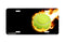 Airstrike® 446-"Tennis Ball on Fire" Tennis License Plates