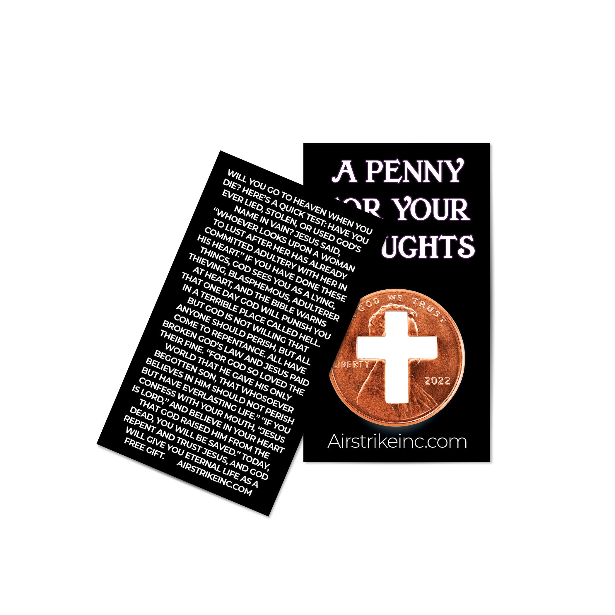 Cross Pennies From Heaven Card - A Penny For Your Thoughts